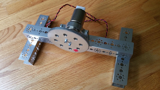 Simple test rig with motor mounted to some Tetrix channel