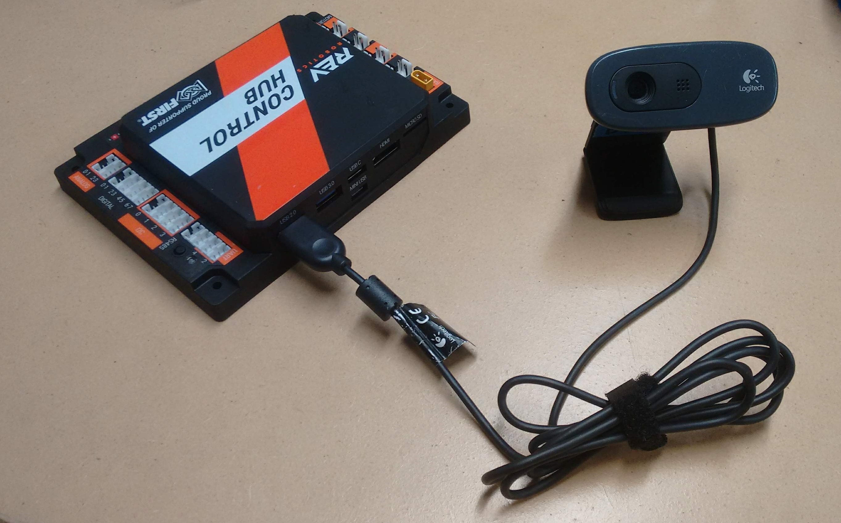 Control Hub with UVC camera connected.